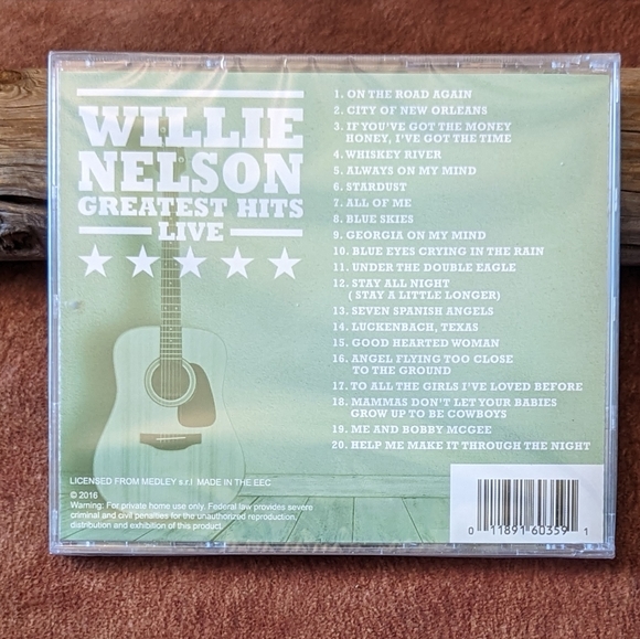 3/$10 2016 New Sealed Willie Nelson Greatest Hits Live CD - Picture 4 of 8